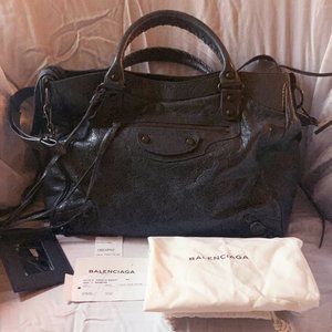BALENCIAGA 'Velo' Classic Studs GRAY crossbody